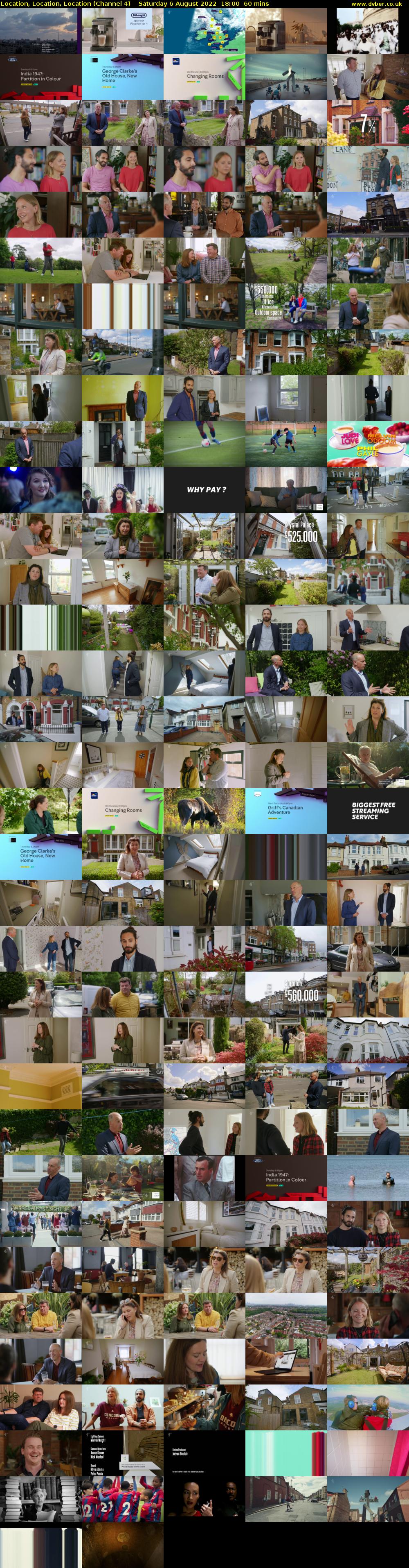 Location, Location, Location (Channel 4) Saturday 6 August 2022 18:00 - 19:00