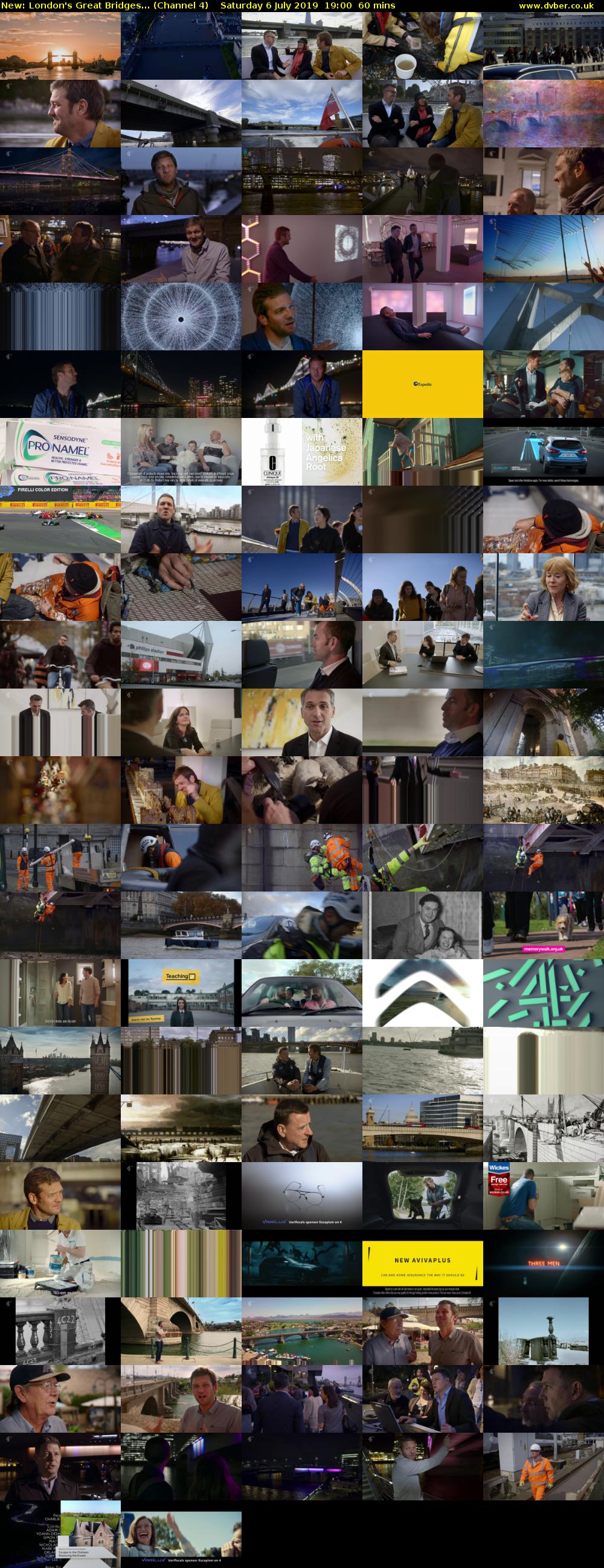 London's Great Bridges... (Channel 4) Saturday 6 July 2019 19:00 - 20:00