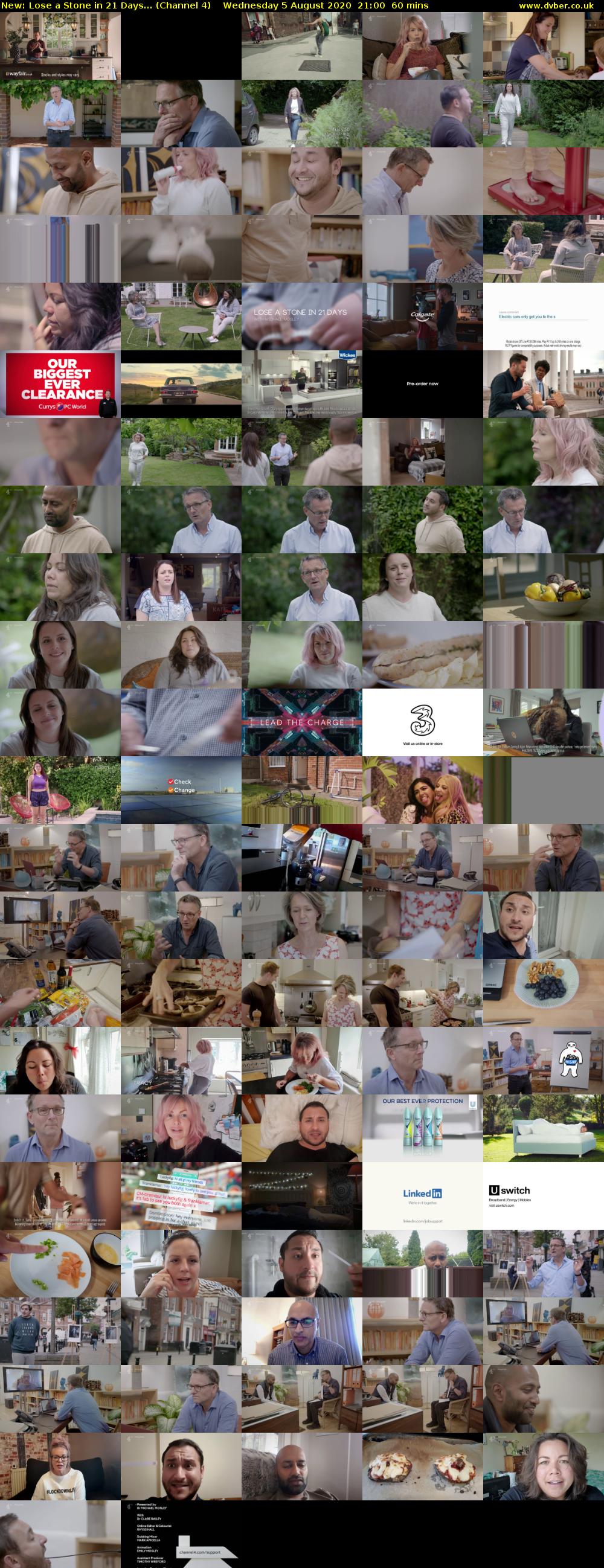 Lose a Stone in 21 Days... (Channel 4) Wednesday 5 August 2020 21:00 - 22:00