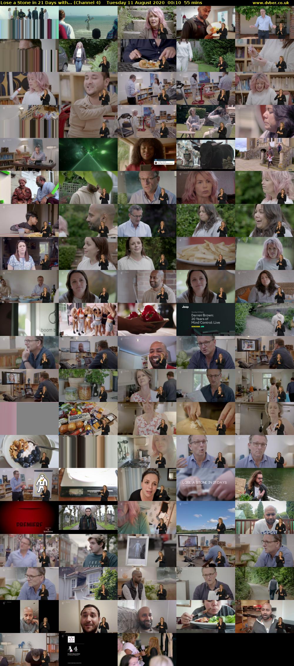 Lose a Stone in 21 Days with... (Channel 4) Tuesday 11 August 2020 00:10 - 01:05