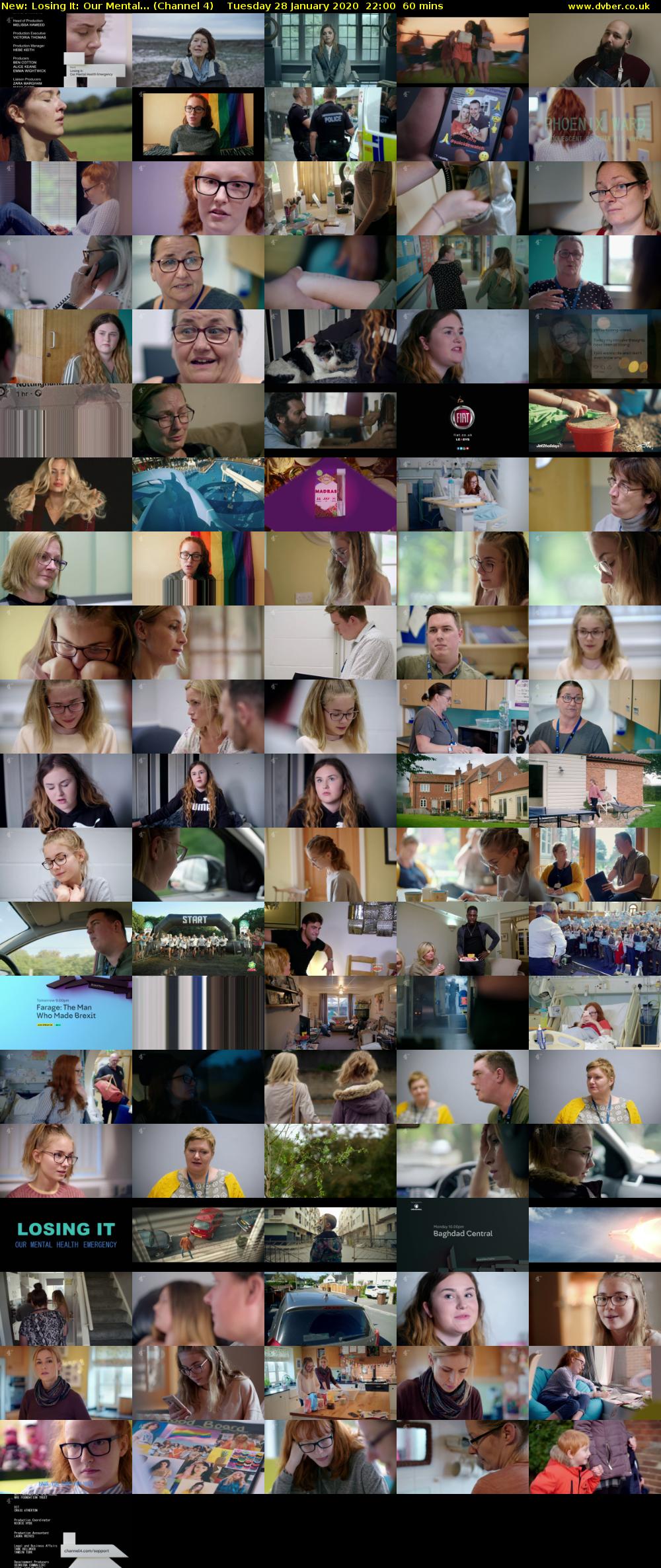 Losing It: Our Mental... (Channel 4) Tuesday 28 January 2020 22:00 - 23:00