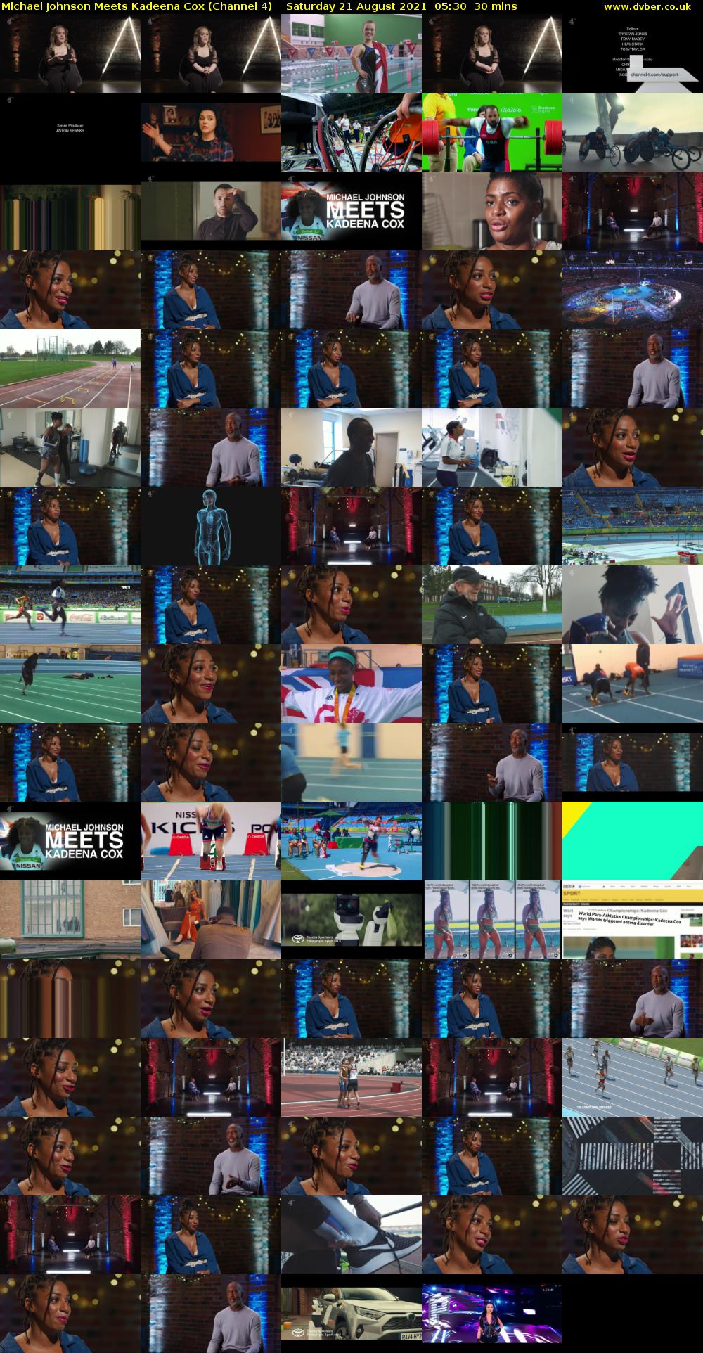 Michael Johnson Meets Kadeena Cox (Channel 4) Saturday 21 August 2021 05:30 - 06:00