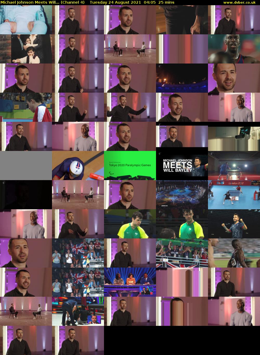 Michael Johnson Meets Will... (Channel 4) Tuesday 24 August 2021 04:05 - 04:30