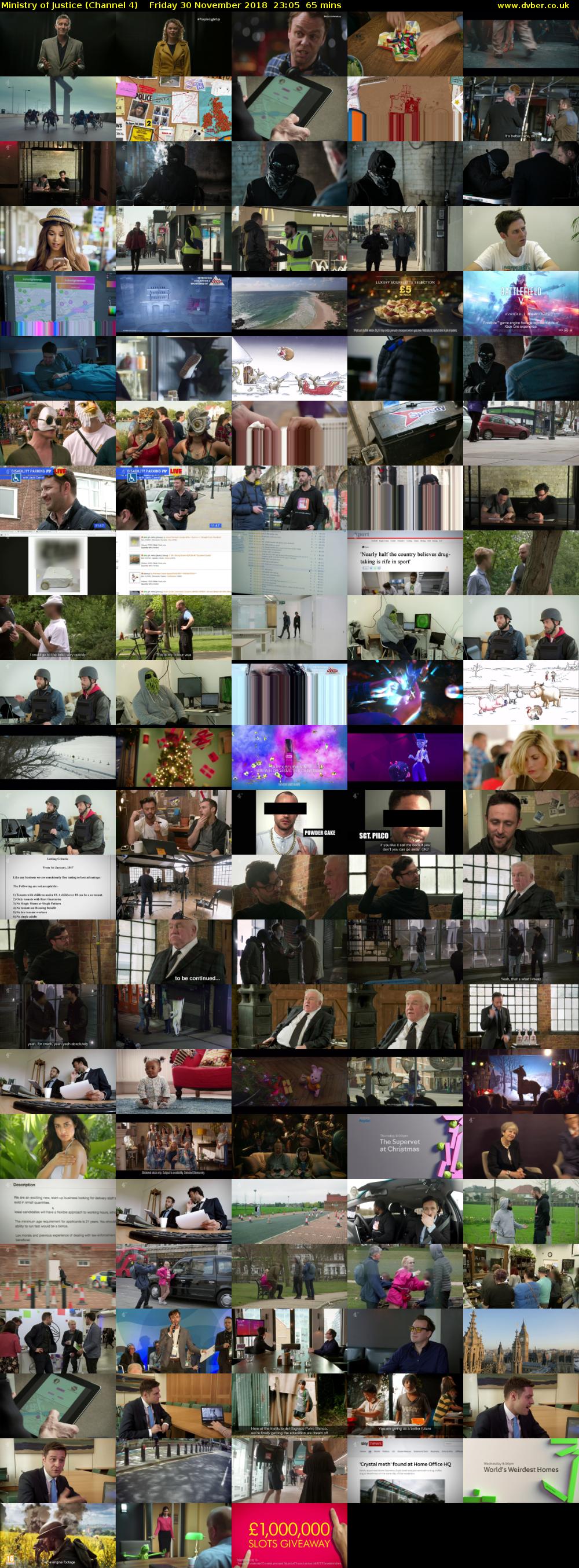 Ministry of Justice (Channel 4) Friday 30 November 2018 23:05 - 00:10