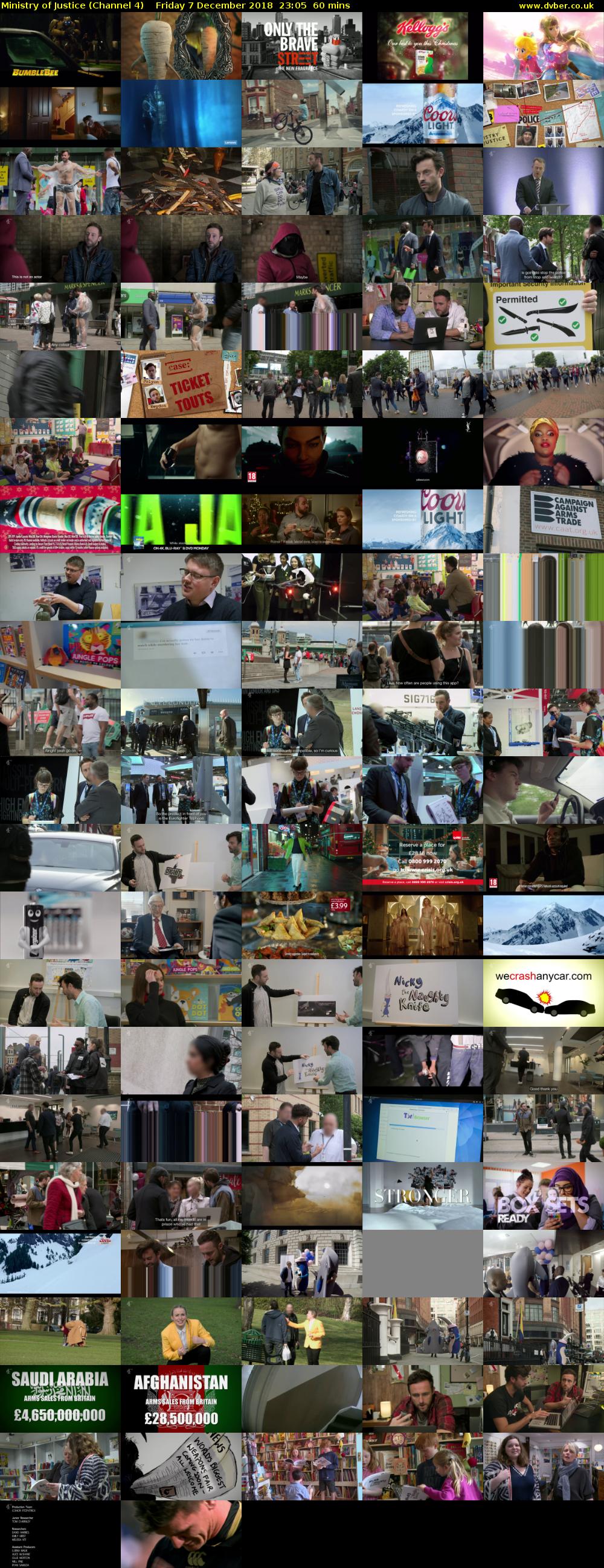 Ministry of Justice (Channel 4) Friday 7 December 2018 23:05 - 00:05