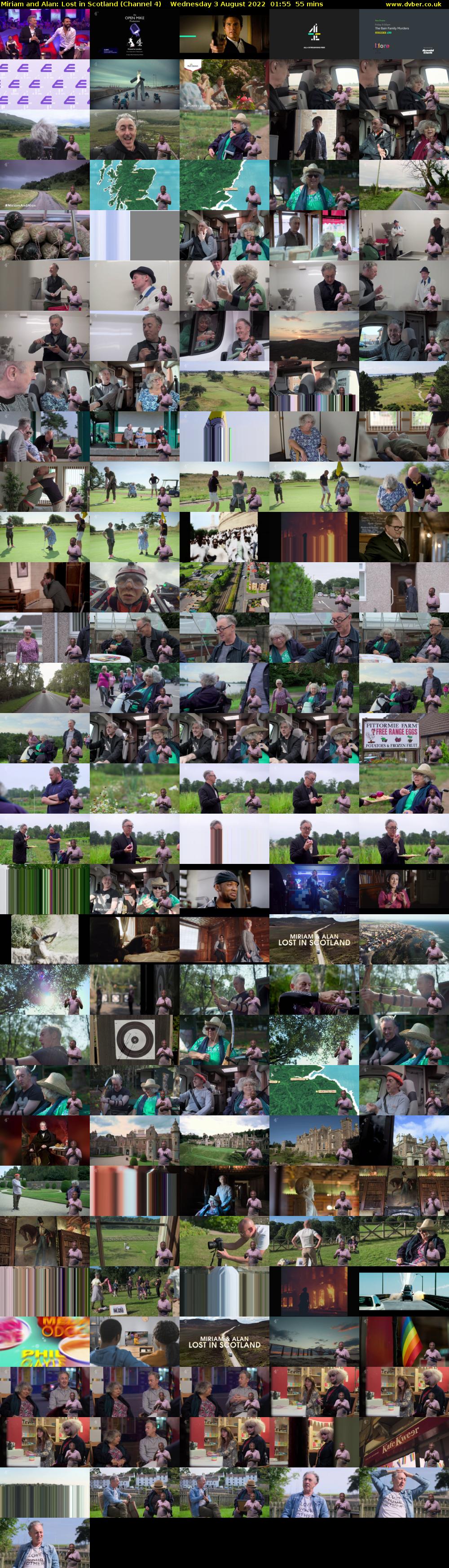 Miriam and Alan: Lost in Scotland (Channel 4) Wednesday 3 August 2022 01:55 - 02:50