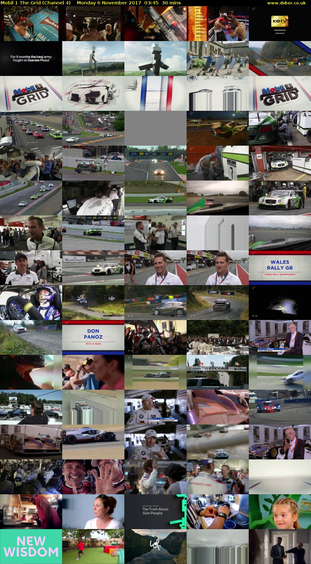 Mobil 1 The Grid (Channel 4) Monday 6 November 2017 03:45 - 04:15