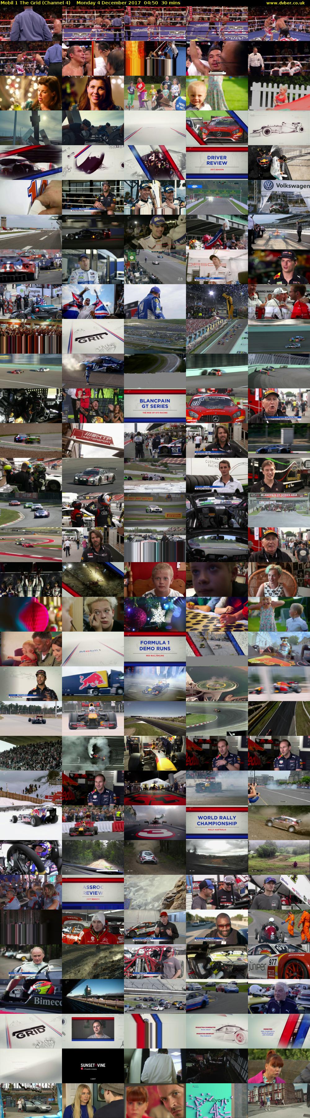 Mobil 1 The Grid (Channel 4) Monday 4 December 2017 04:50 - 05:20