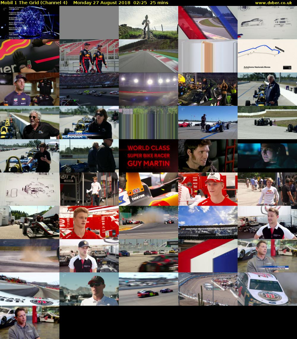 Mobil 1 The Grid (Channel 4) Monday 27 August 2018 02:25 - 02:50