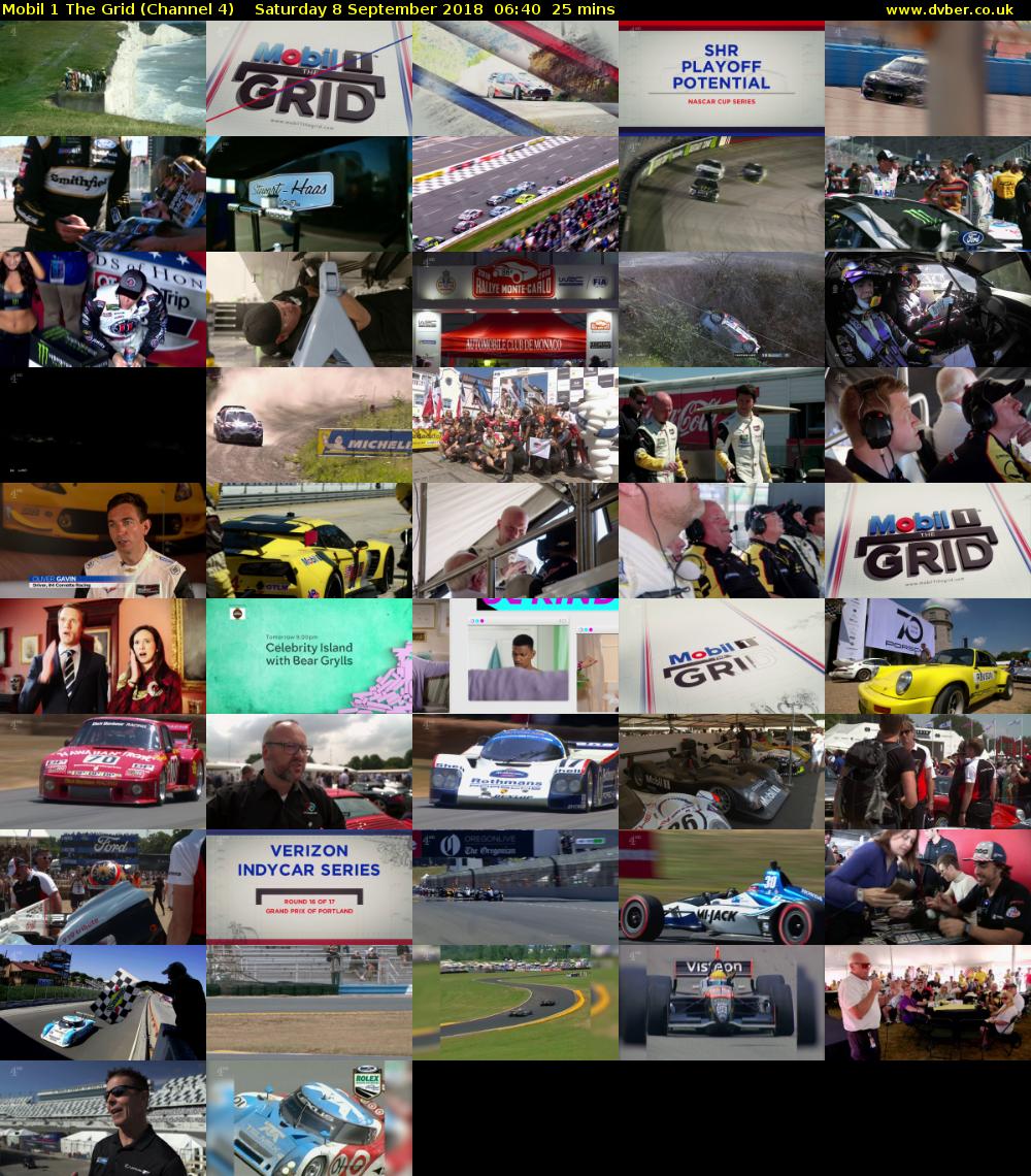 Mobil 1 The Grid (Channel 4) Saturday 8 September 2018 06:40 - 07:05