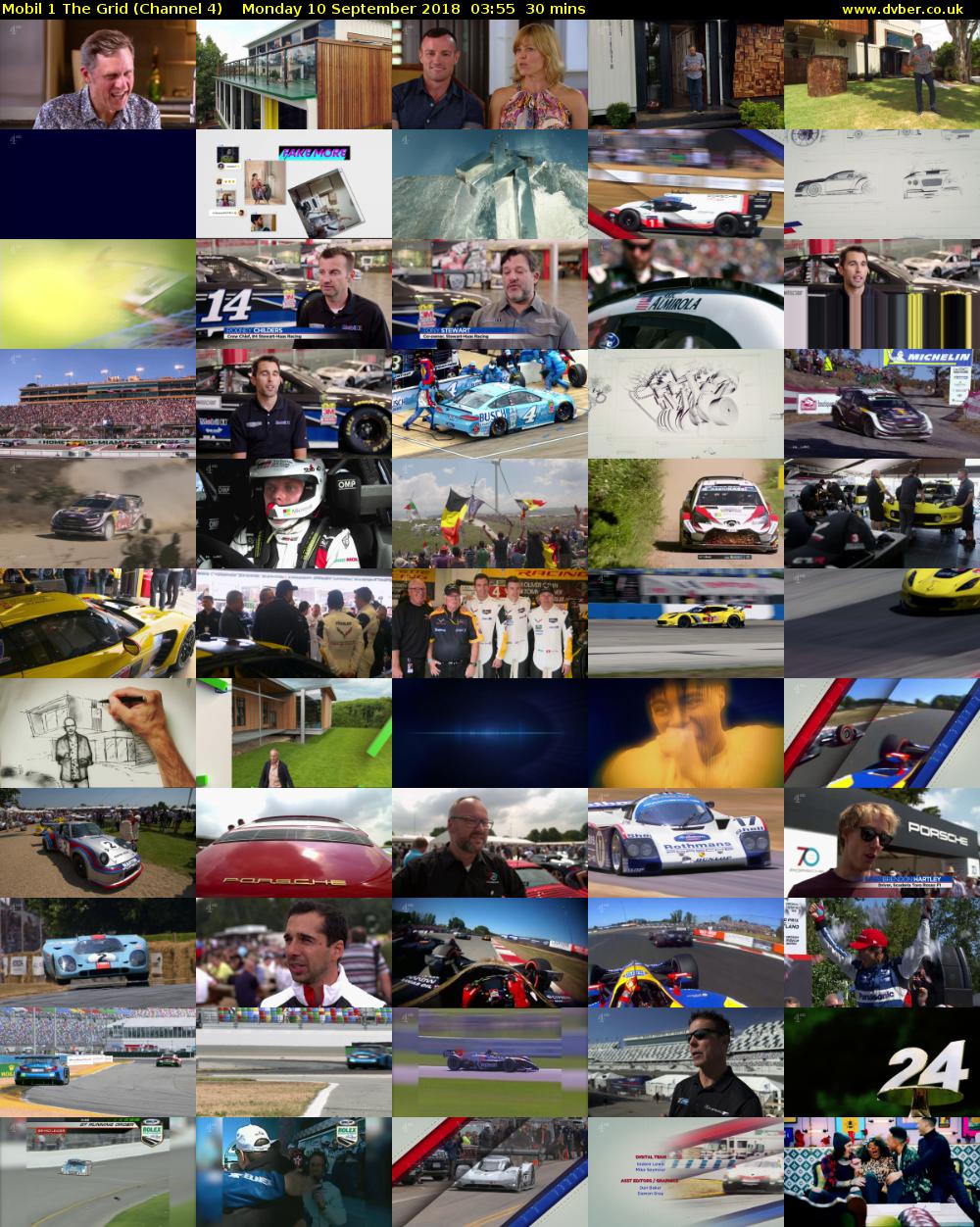 Mobil 1 The Grid (Channel 4) Monday 10 September 2018 03:55 - 04:25