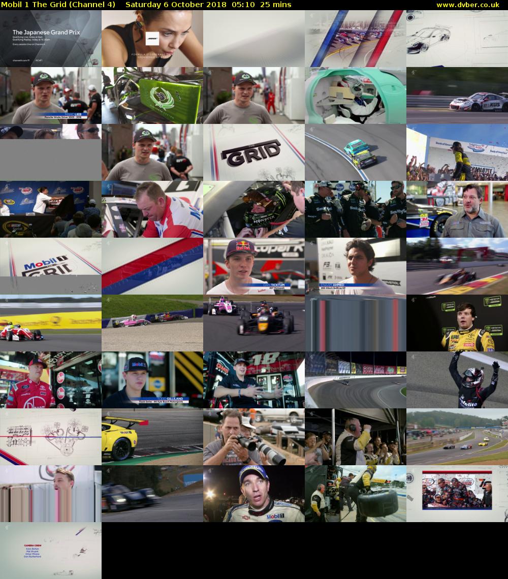 Mobil 1 The Grid (Channel 4) Saturday 6 October 2018 05:10 - 05:35