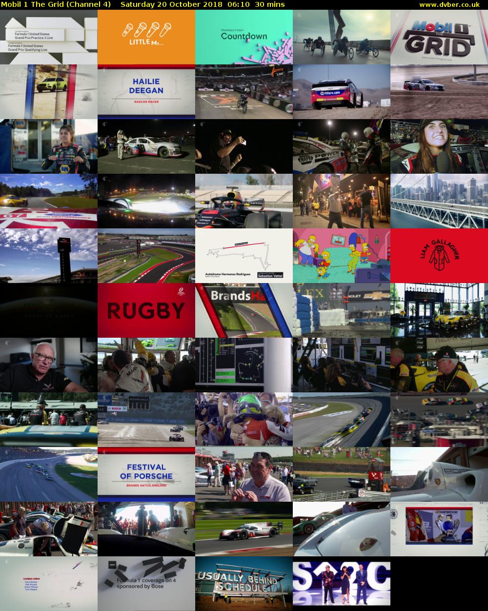 Mobil 1 The Grid (Channel 4) Saturday 20 October 2018 06:10 - 06:40