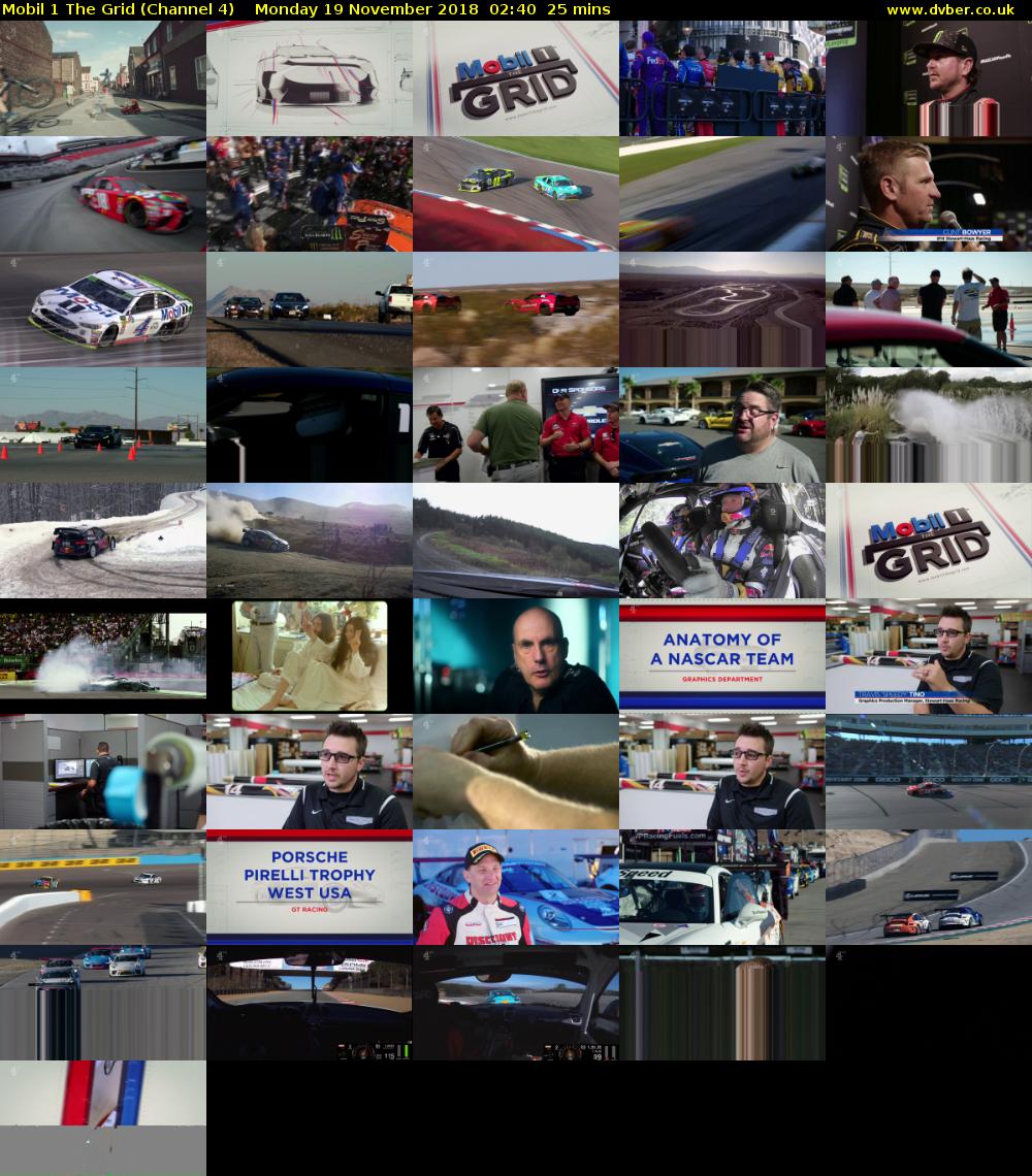 Mobil 1 The Grid (Channel 4) Monday 19 November 2018 02:40 - 03:05