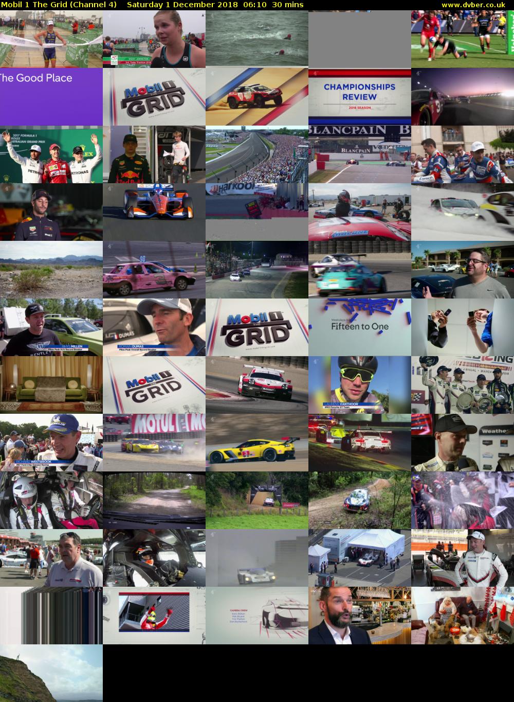 Mobil 1 The Grid (Channel 4) Saturday 1 December 2018 06:10 - 06:40
