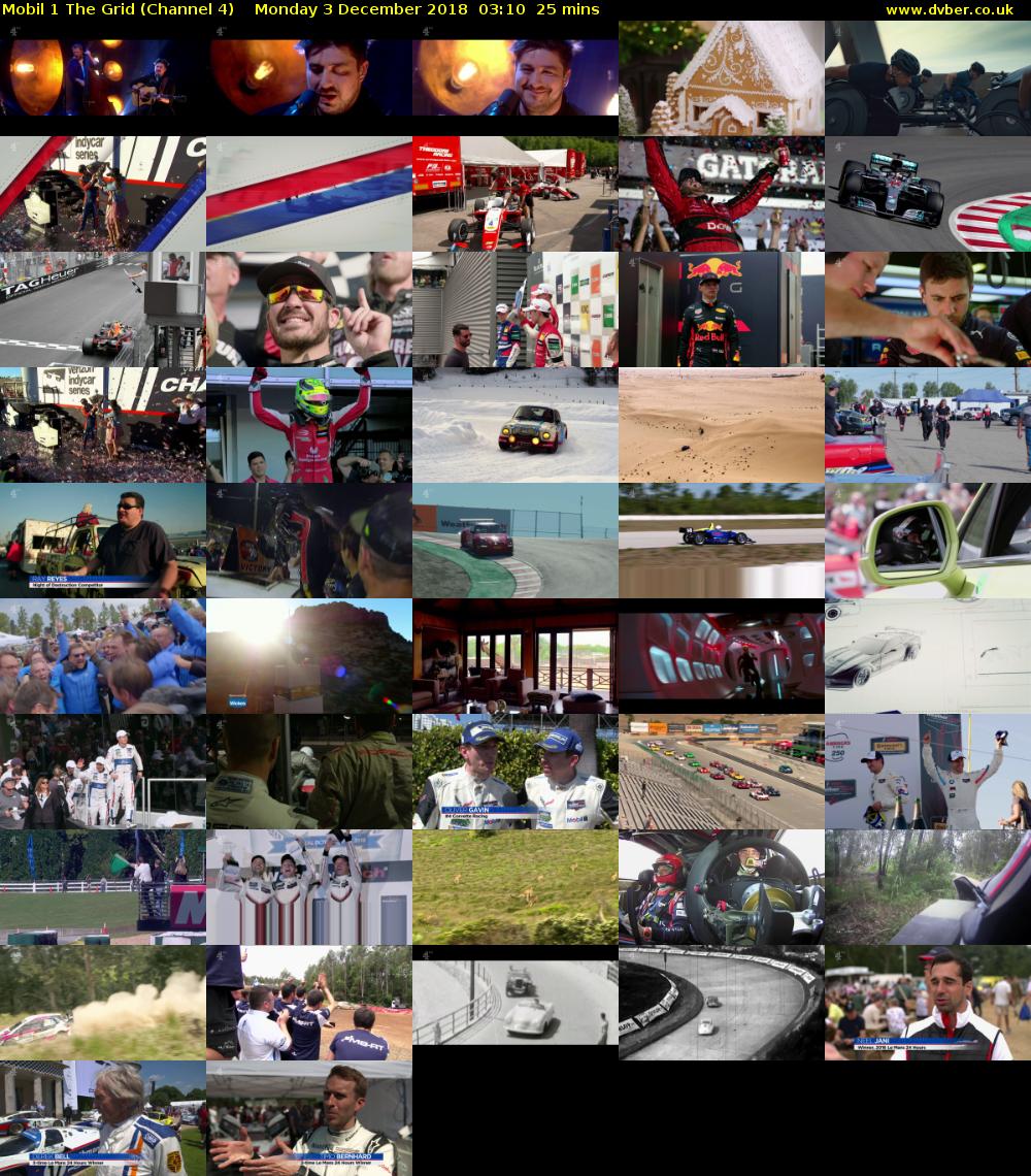 Mobil 1 The Grid (Channel 4) Monday 3 December 2018 03:10 - 03:35