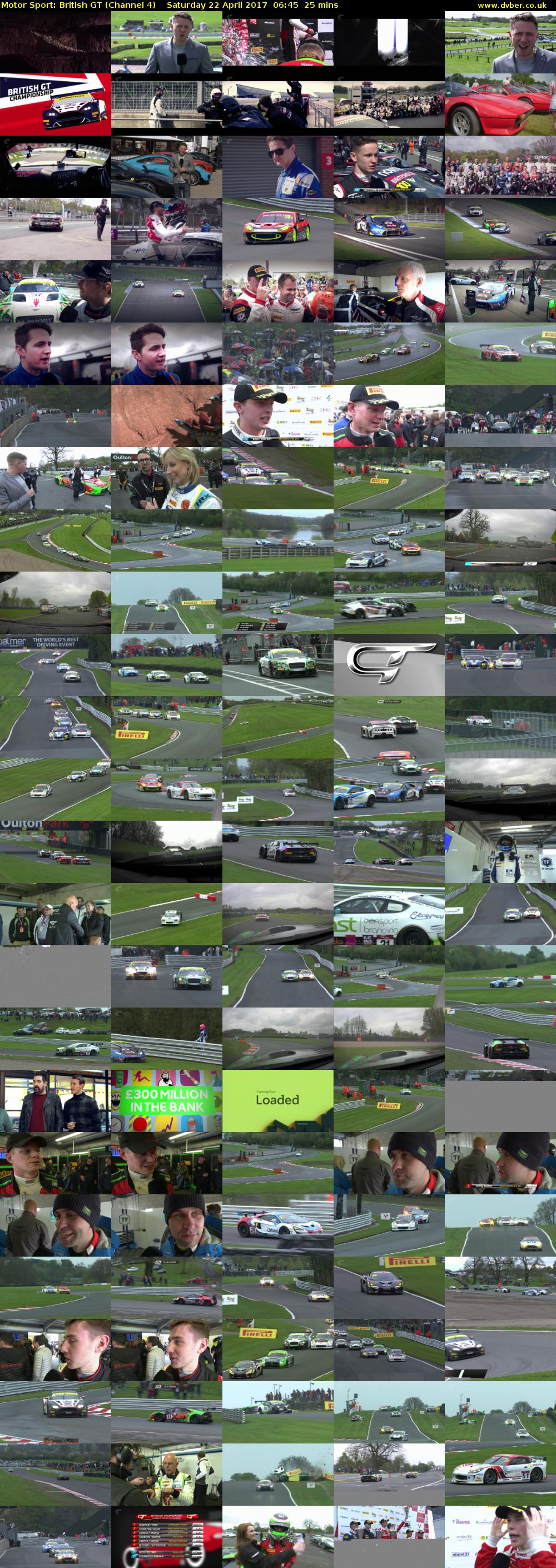 Motor Sport: British GT (Channel 4) Saturday 22 April 2017 06:45 - 07:10