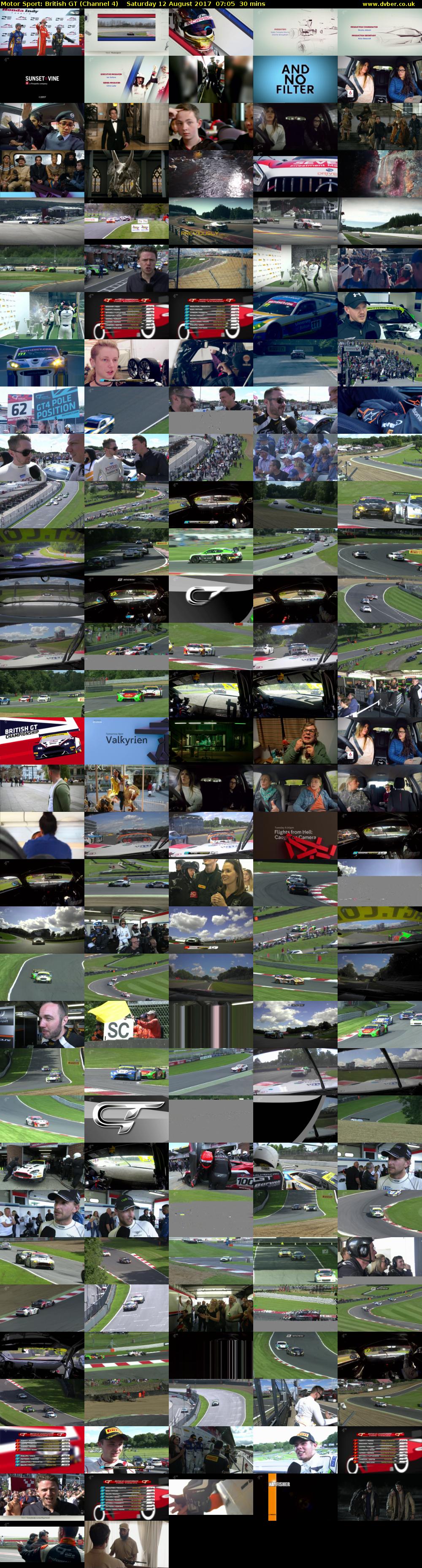 Motor Sport: British GT (Channel 4) Saturday 12 August 2017 07:05 - 07:35