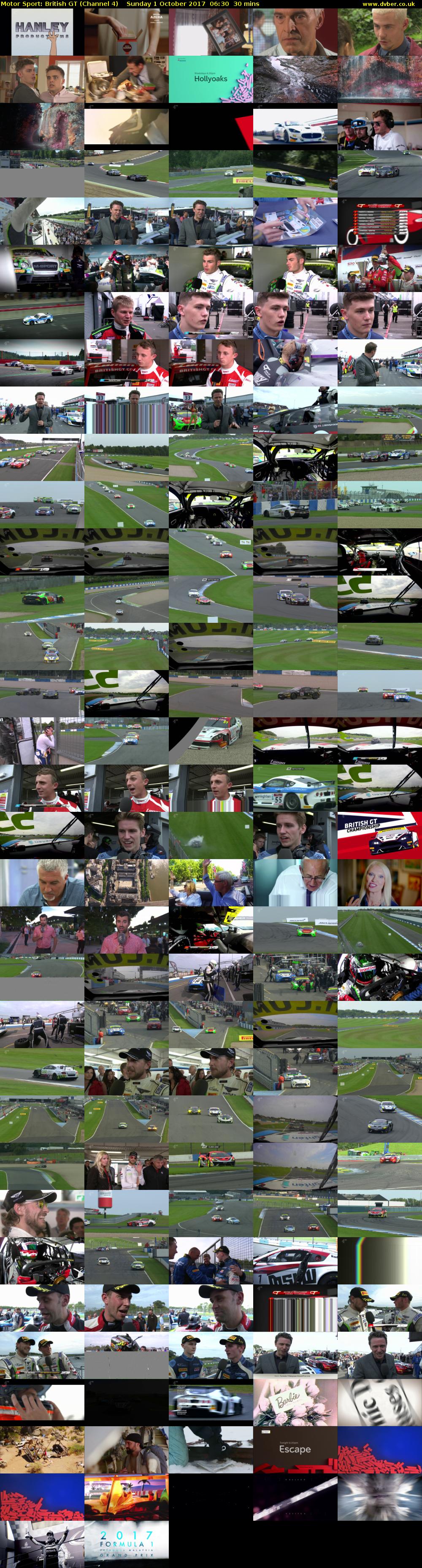 Motor Sport: British GT (Channel 4) Sunday 1 October 2017 06:30 - 07:00