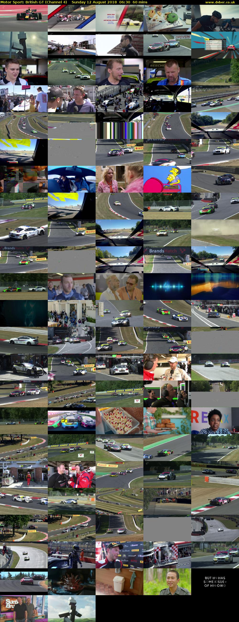Motor Sport: British GT (Channel 4) Sunday 12 August 2018 06:30 - 07:30