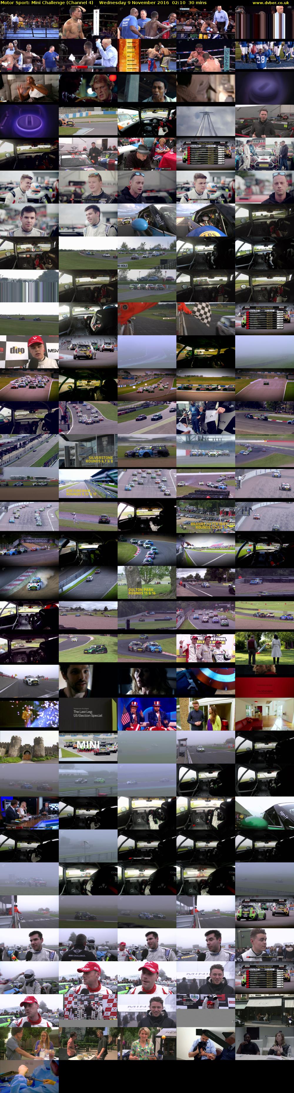 Motor Sport: Mini Challenge (Channel 4) Wednesday 9 November 2016 02:10 - 02:40