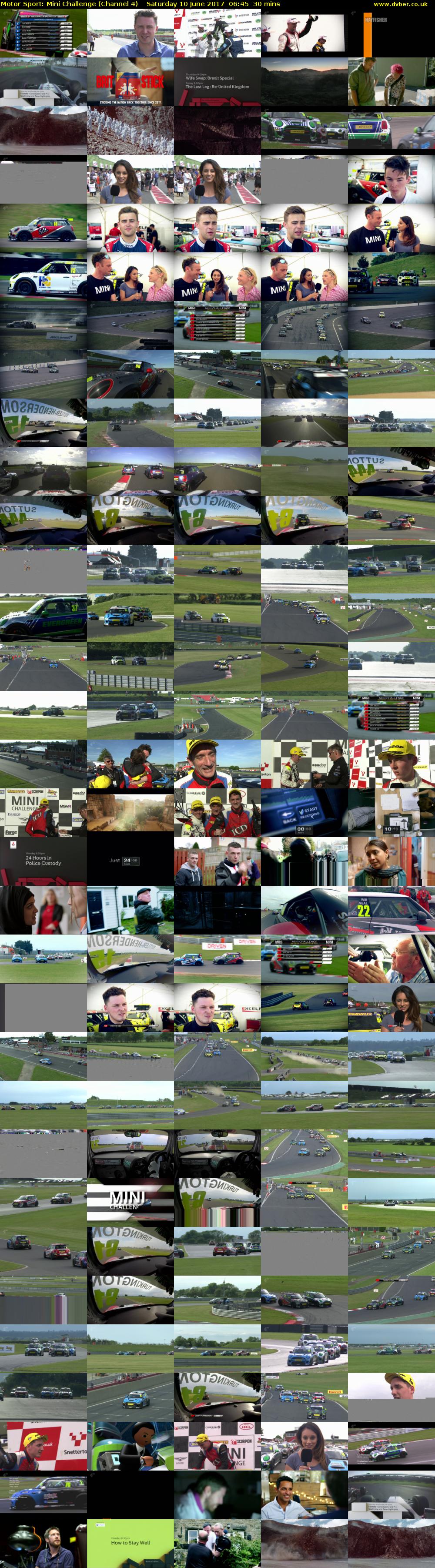 Motor Sport: Mini Challenge (Channel 4) Saturday 10 June 2017 06:45 - 07:15