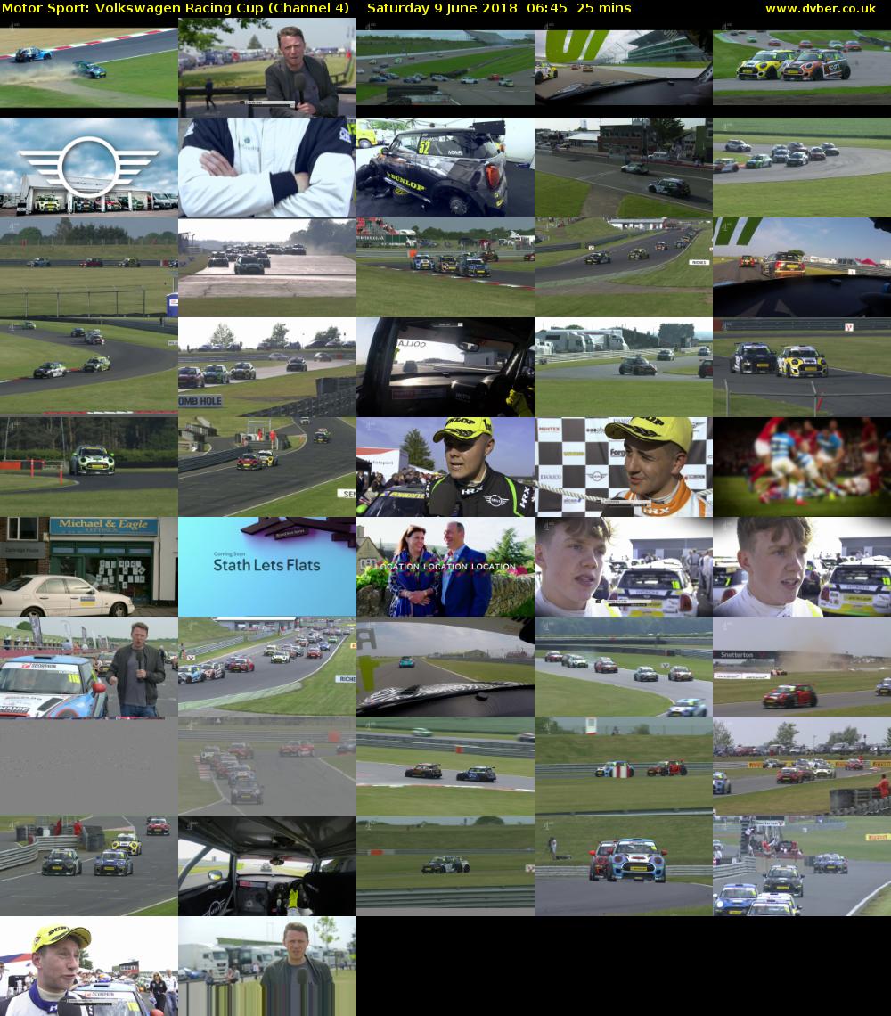 Motor Sport: Volkswagen Racing Cup (Channel 4) Saturday 9 June 2018 06:45 - 07:10