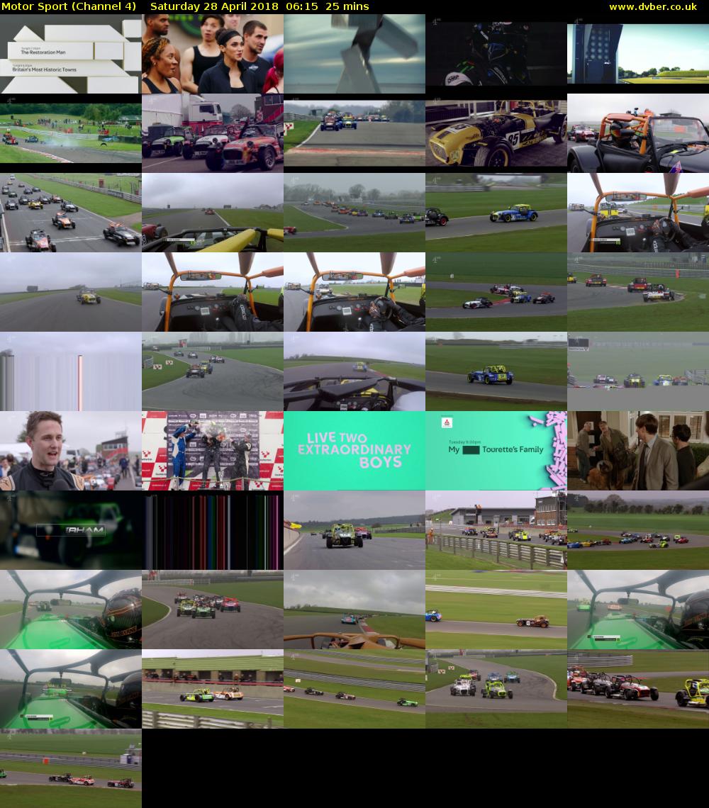 Motor Sport (Channel 4) Saturday 28 April 2018 06:15 - 06:40