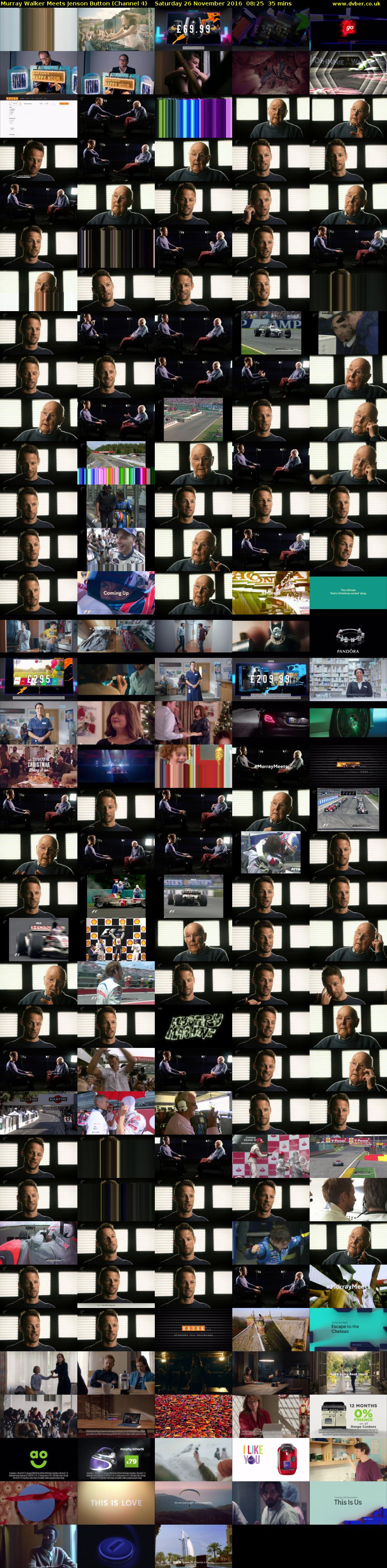 Murray Walker Meets Jenson Button (Channel 4) Saturday 26 November 2016 08:25 - 09:00