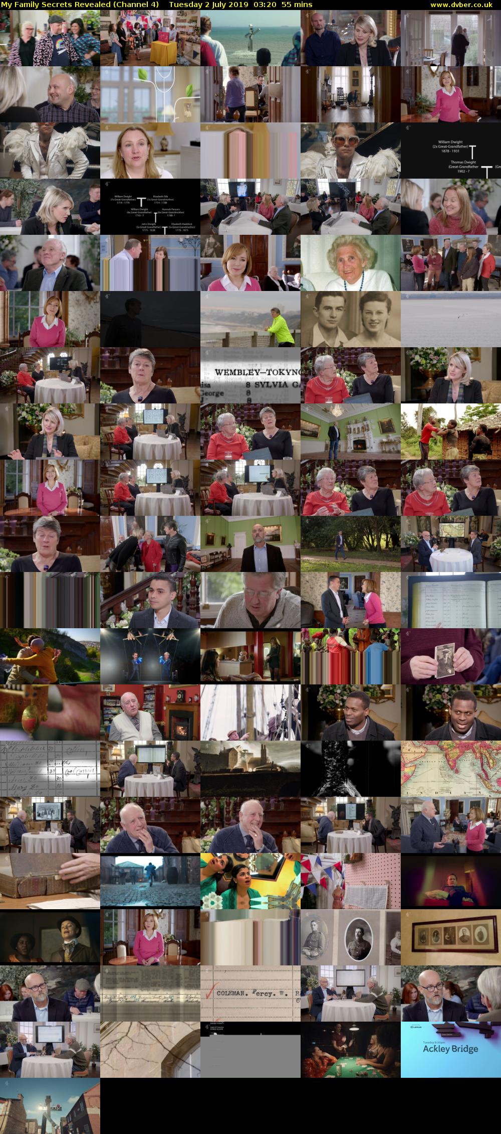 My Family Secrets Revealed (Channel 4) Tuesday 2 July 2019 03:20 - 04:15