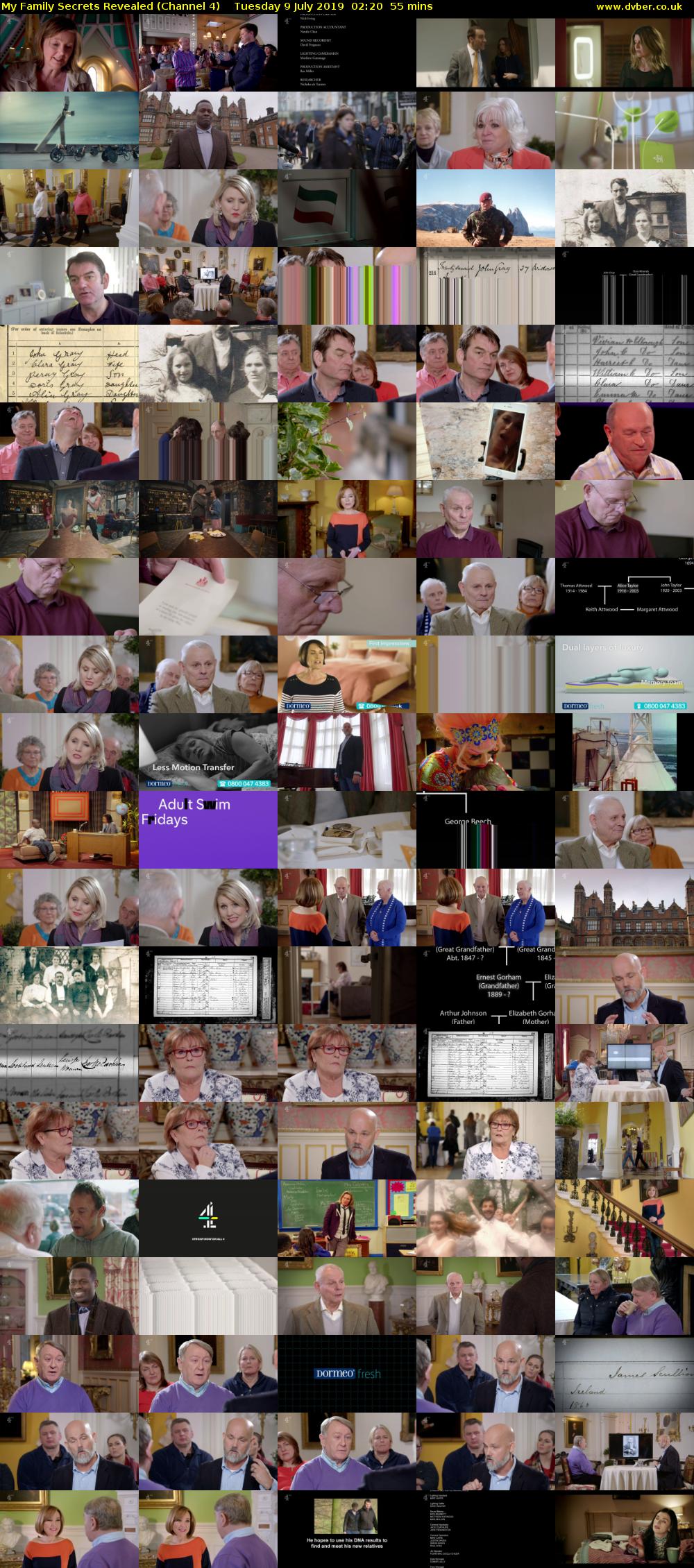My Family Secrets Revealed (Channel 4) Tuesday 9 July 2019 02:20 - 03:15