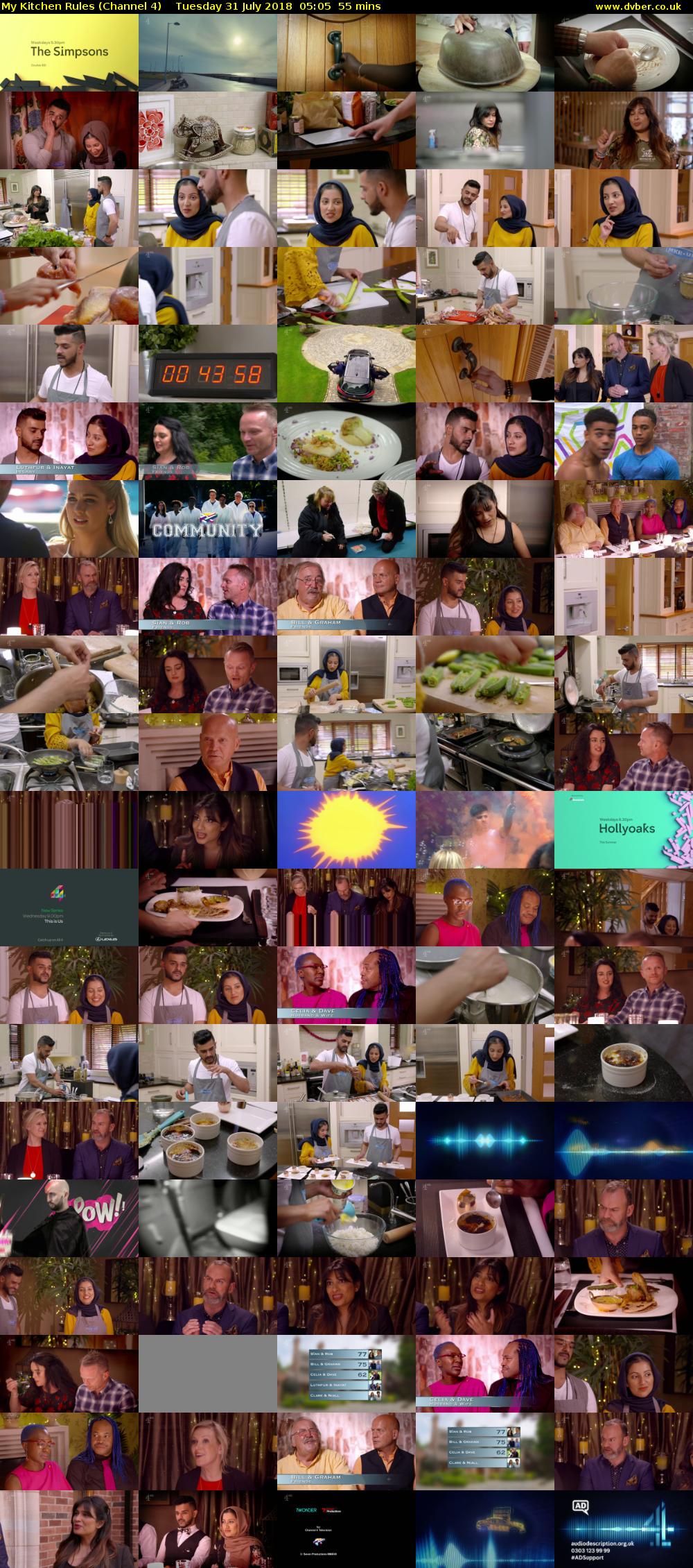 My Kitchen Rules (Channel 4) Tuesday 31 July 2018 05:05 - 06:00
