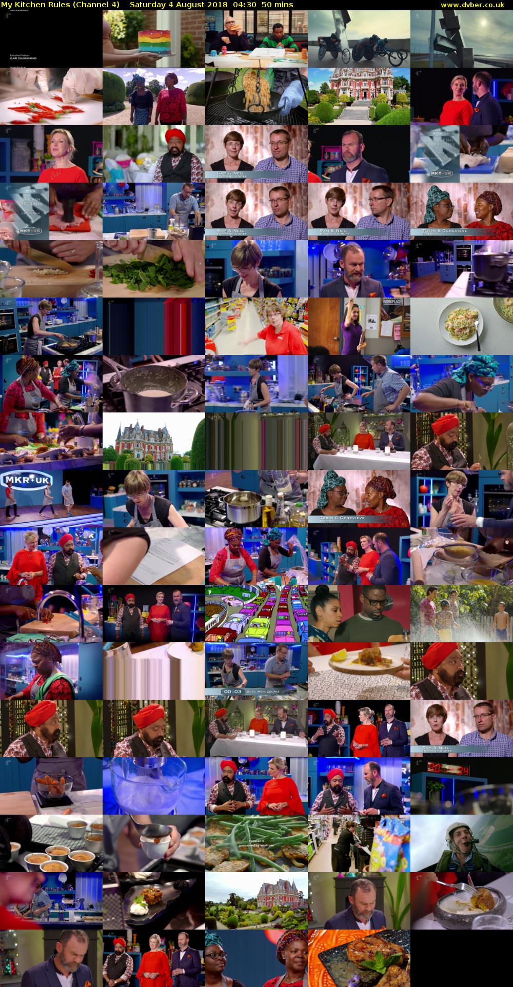 My Kitchen Rules (Channel 4) Saturday 4 August 2018 04:30 - 05:20