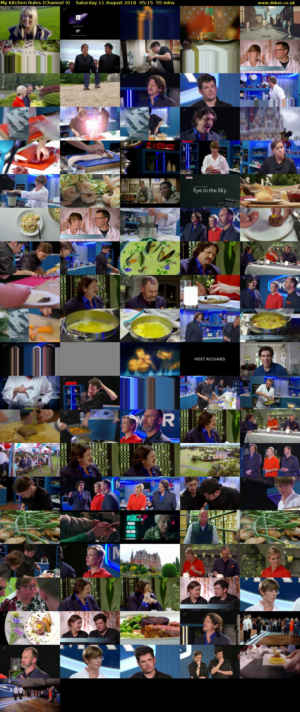 My Kitchen Rules (Channel 4) Saturday 11 August 2018 05:15 - 06:10