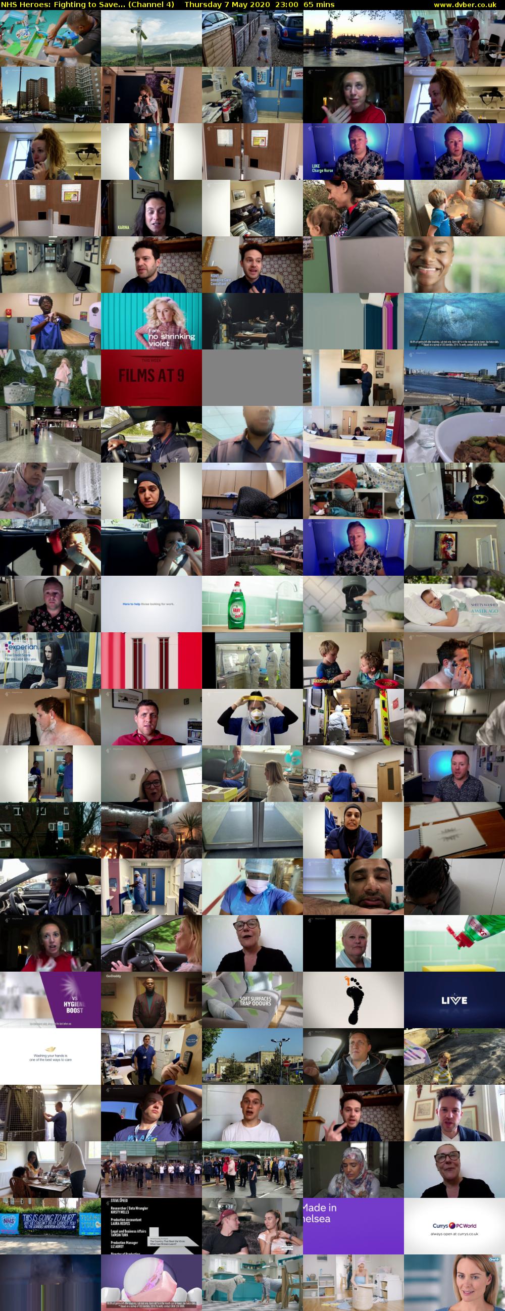 NHS Heroes: Fighting to Save... (Channel 4) Thursday 7 May 2020 23:00 - 00:05