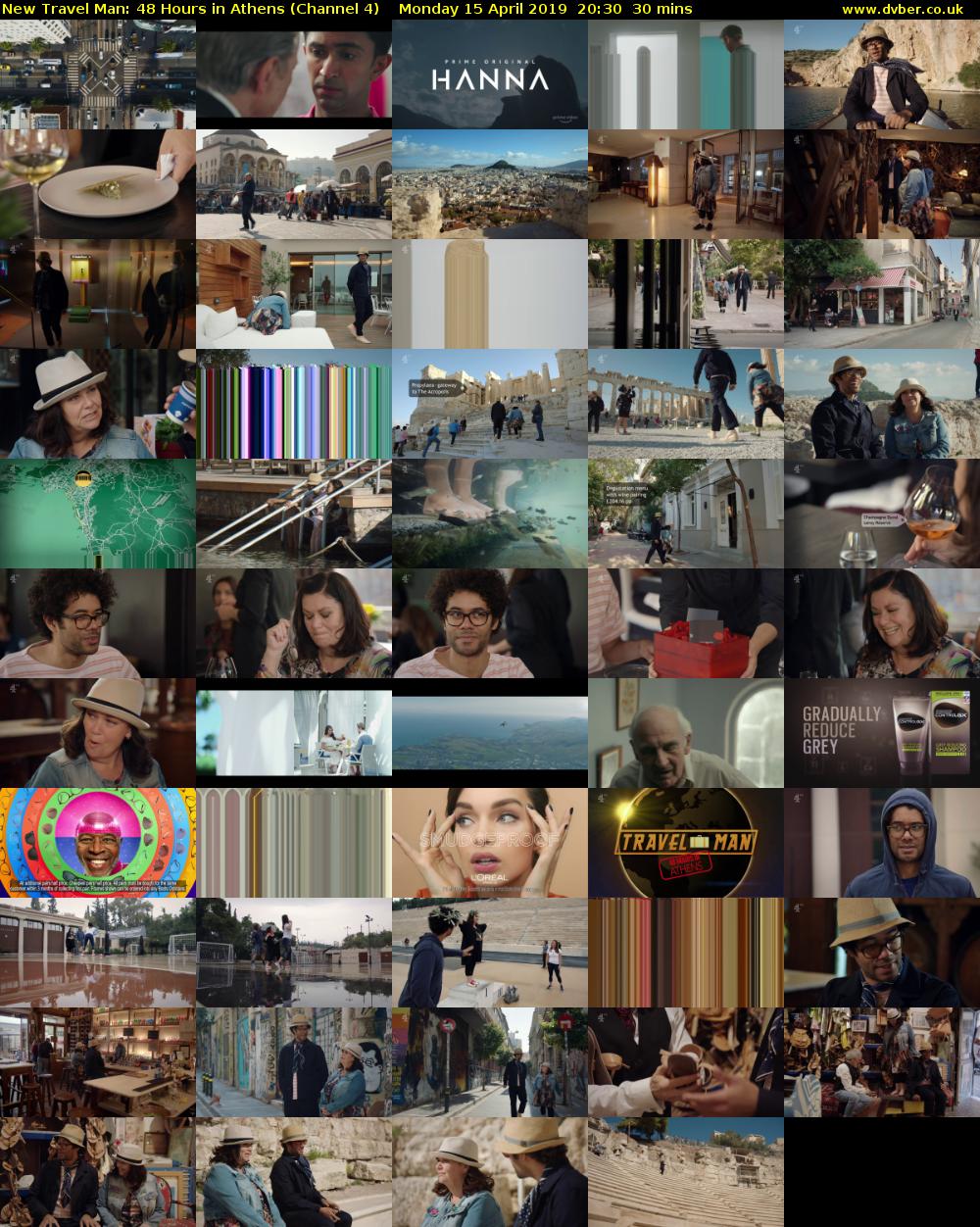 New Travel Man: 48 Hours in Athens (Channel 4) Monday 15 April 2019 20:30 - 21:00