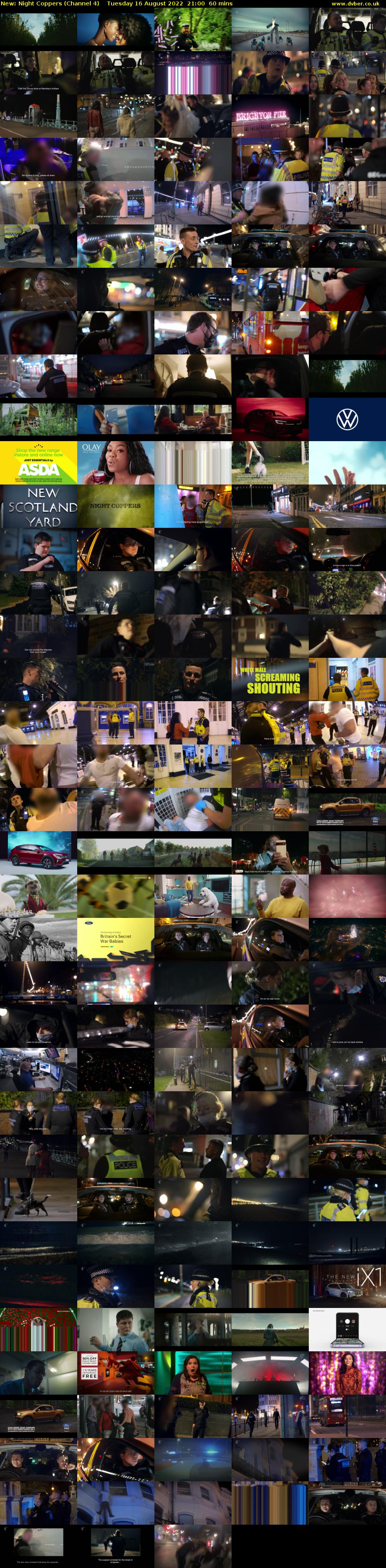 Night Coppers (Channel 4) Tuesday 16 August 2022 21:00 - 22:00