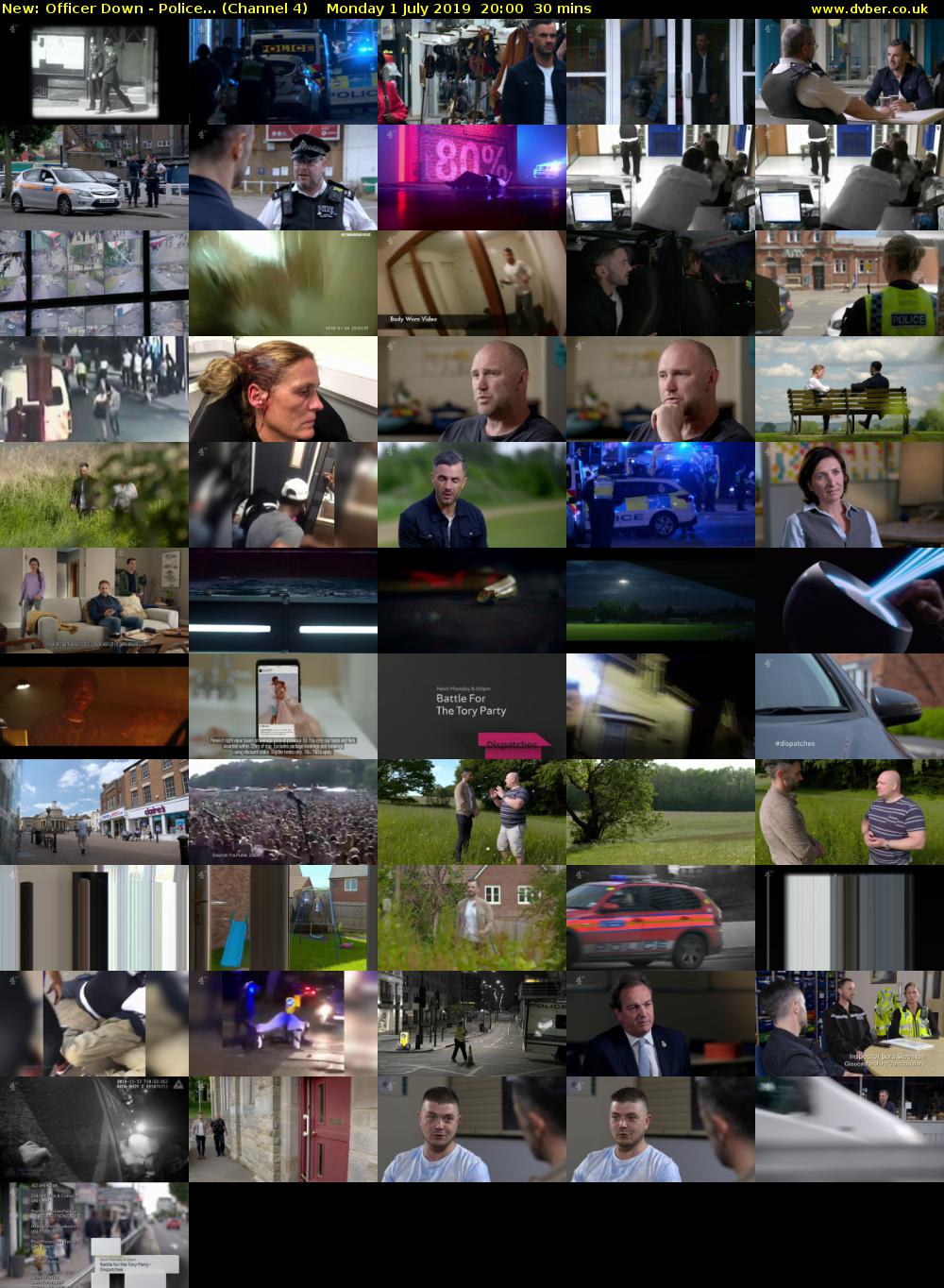 Officer Down - Police... (Channel 4) Monday 1 July 2019 20:00 - 20:30
