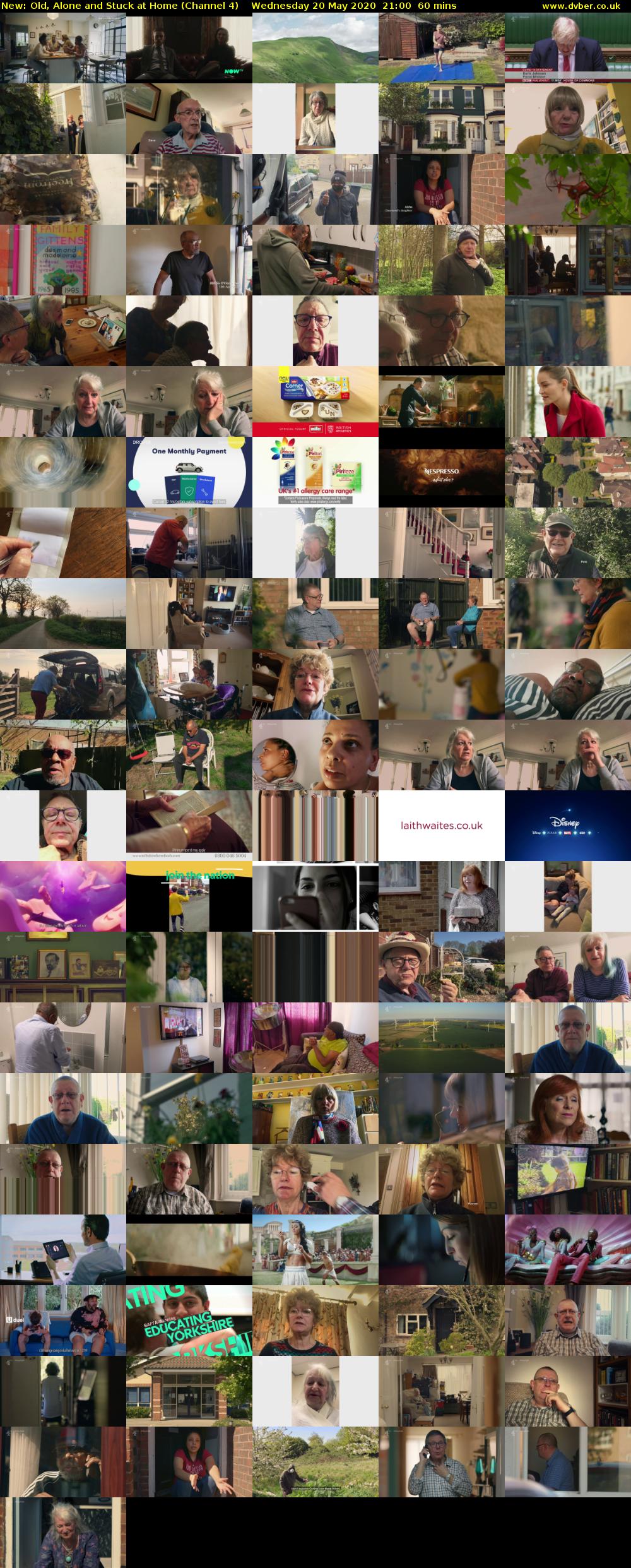 Old, Alone and Stuck at Home (Channel 4) Wednesday 20 May 2020 21:00 - 22:00