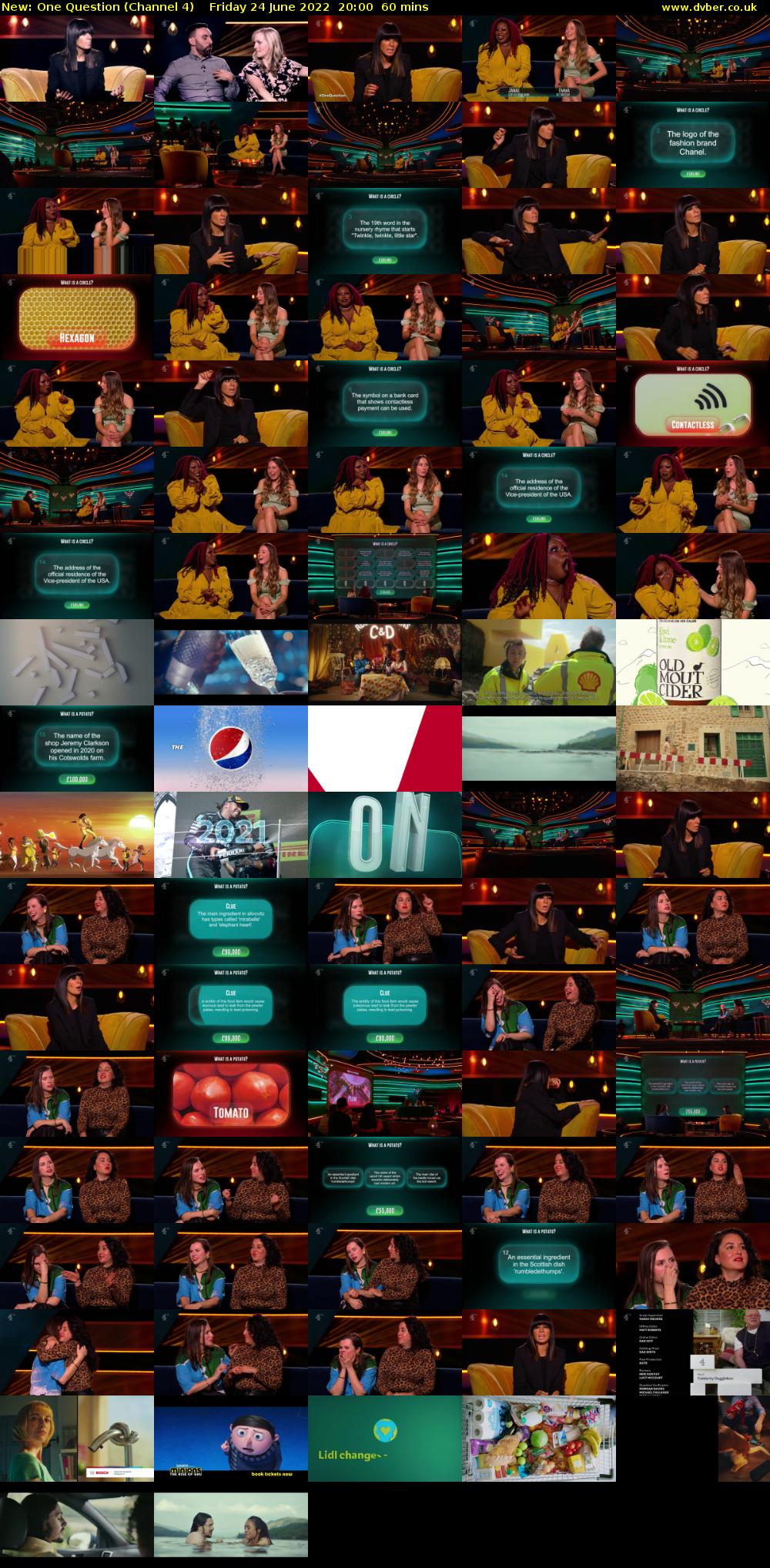 One Question (Channel 4) Friday 24 June 2022 20:00 - 21:00