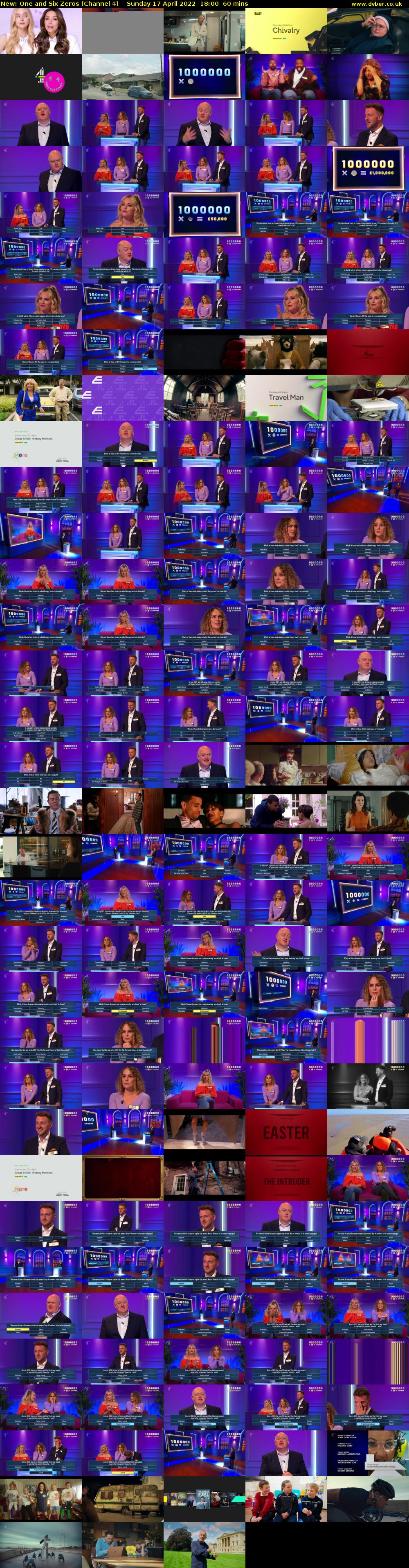 One and Six Zeros (Channel 4) Sunday 17 April 2022 18:00 - 19:00