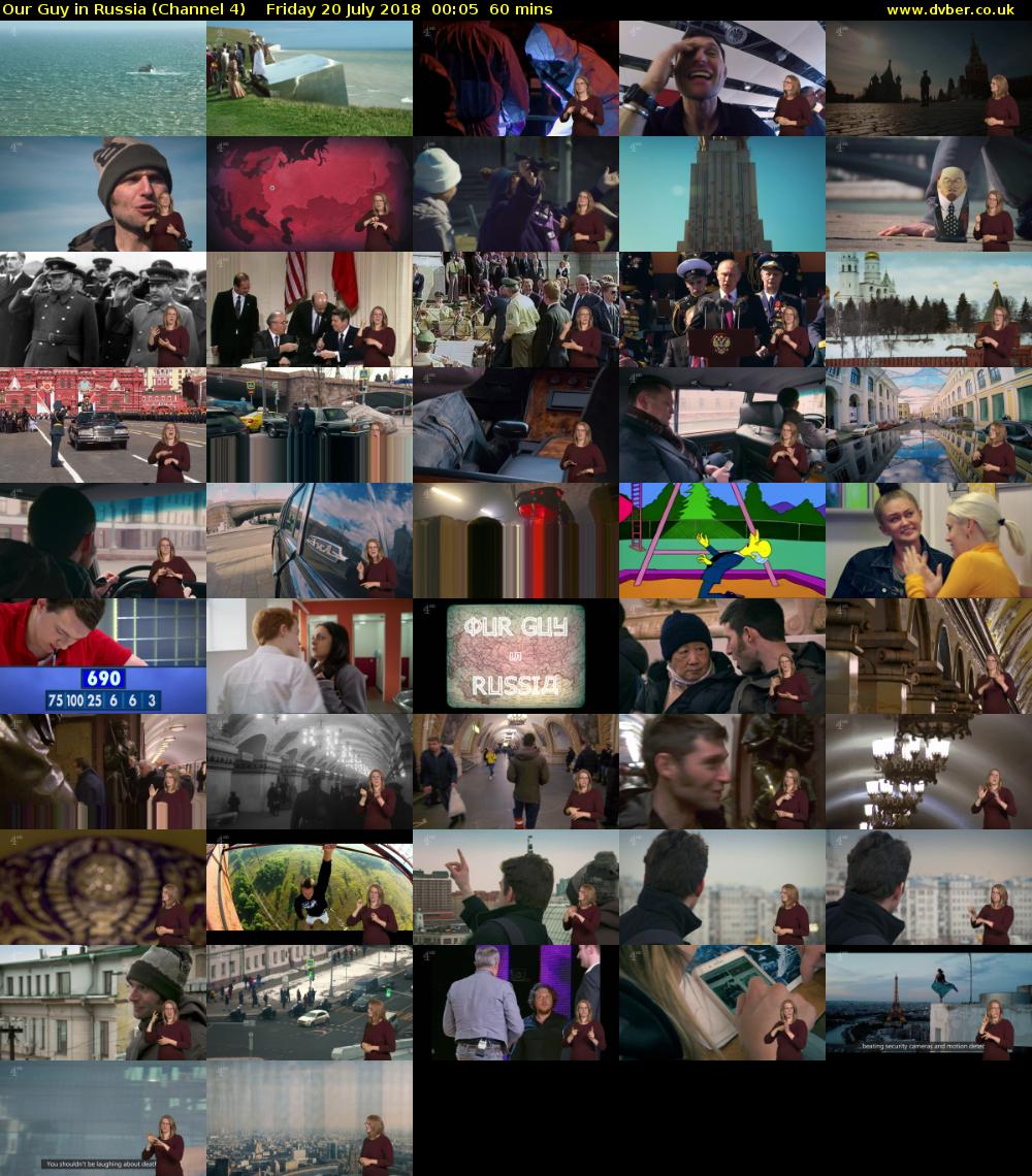 Our Guy in Russia (Channel 4) Friday 20 July 2018 00:05 - 01:05