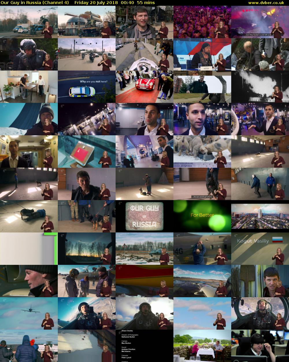 Our Guy in Russia (Channel 4) Friday 20 July 2018 00:40 - 01:35