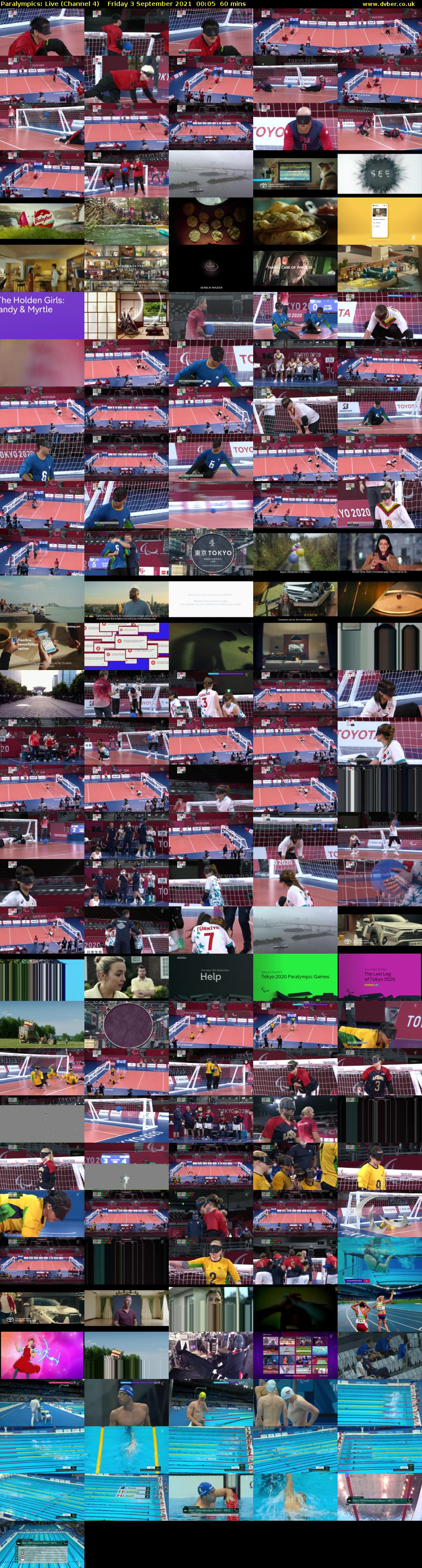 Paralympics: Live (Channel 4) Friday 3 September 2021 00:05 - 01:05