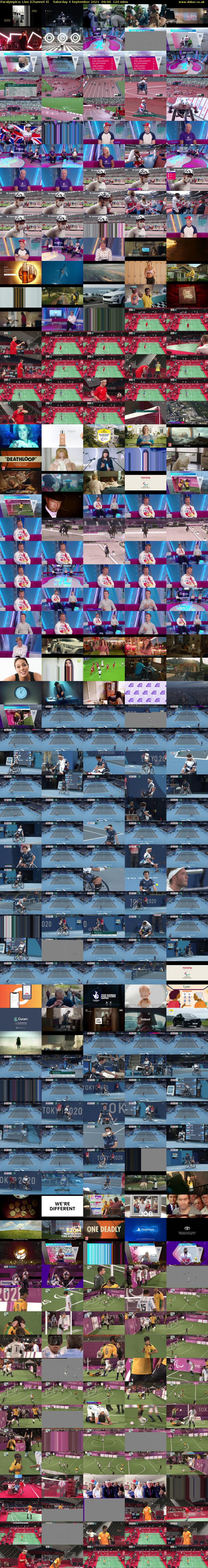 Paralympics: Live (Channel 4) Saturday 4 September 2021 09:00 - 11:00