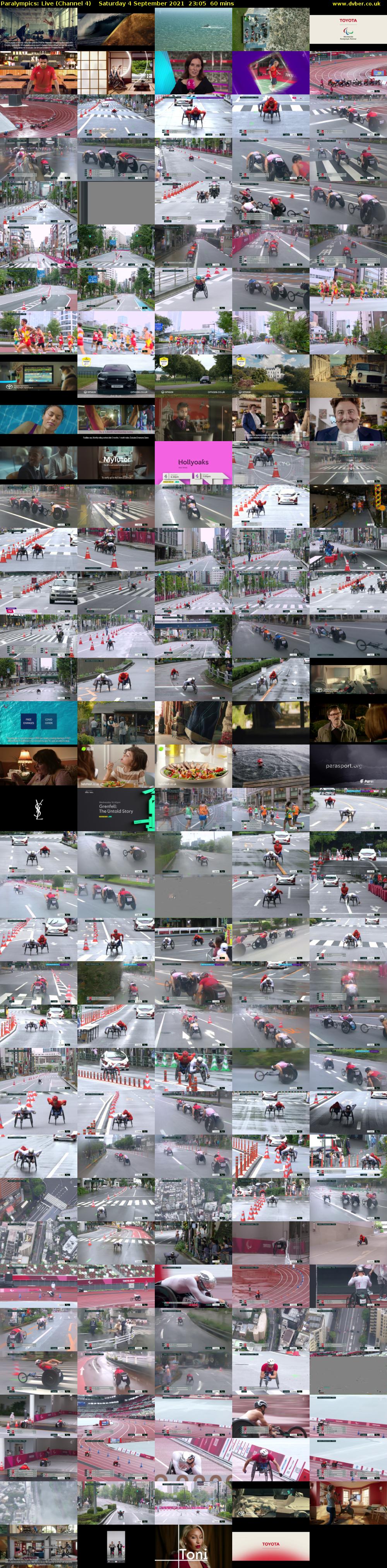 Paralympics: Live (Channel 4) Saturday 4 September 2021 23:05 - 00:05
