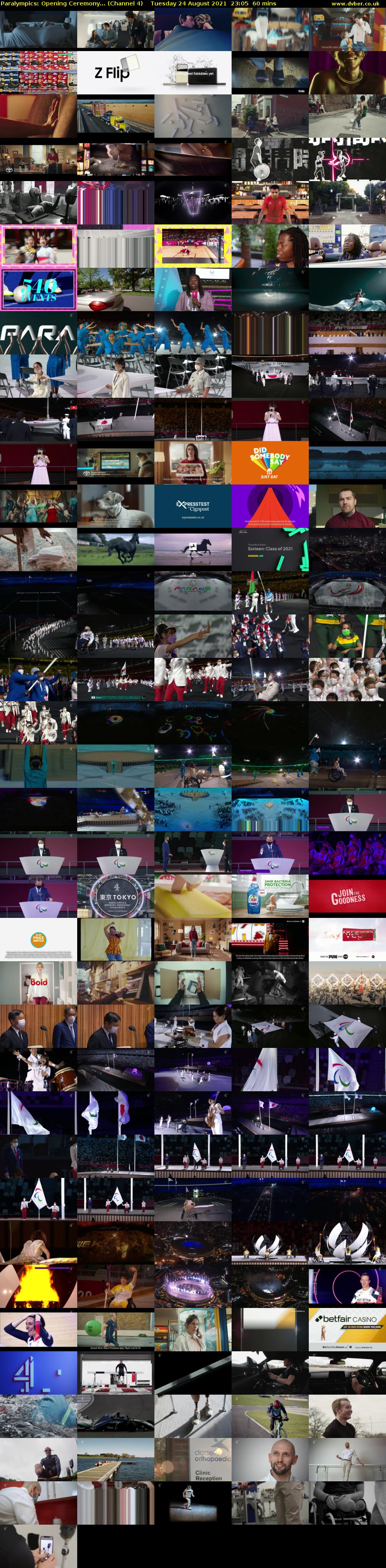 Paralympics: Opening Ceremony... (Channel 4) Tuesday 24 August 2021 23:05 - 00:05