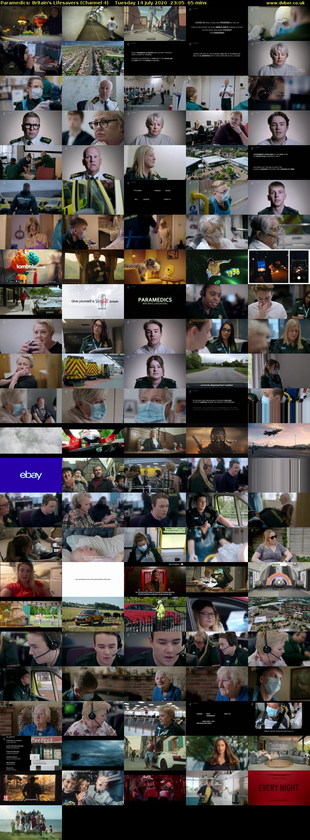 Paramedics: Britain's Lifesavers (Channel 4) Tuesday 14 July 2020 23:05 - 00:10