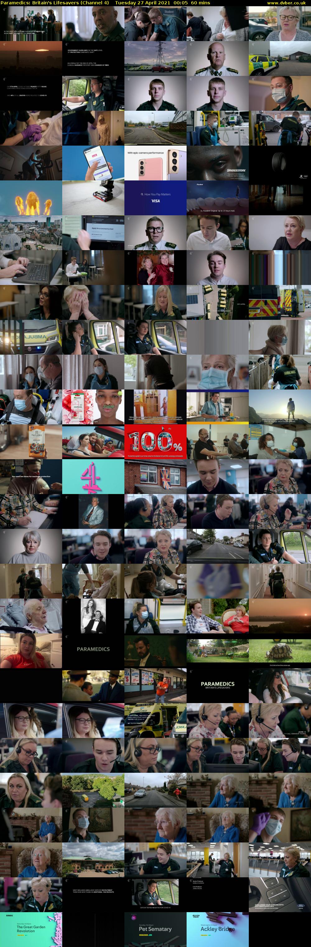 Paramedics: Britain's Lifesavers (Channel 4) Tuesday 27 April 2021 00:05 - 01:05