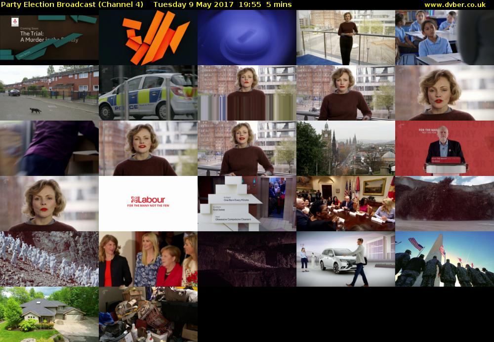 Party Election Broadcast (Channel 4) Tuesday 9 May 2017 19:55 - 20:00